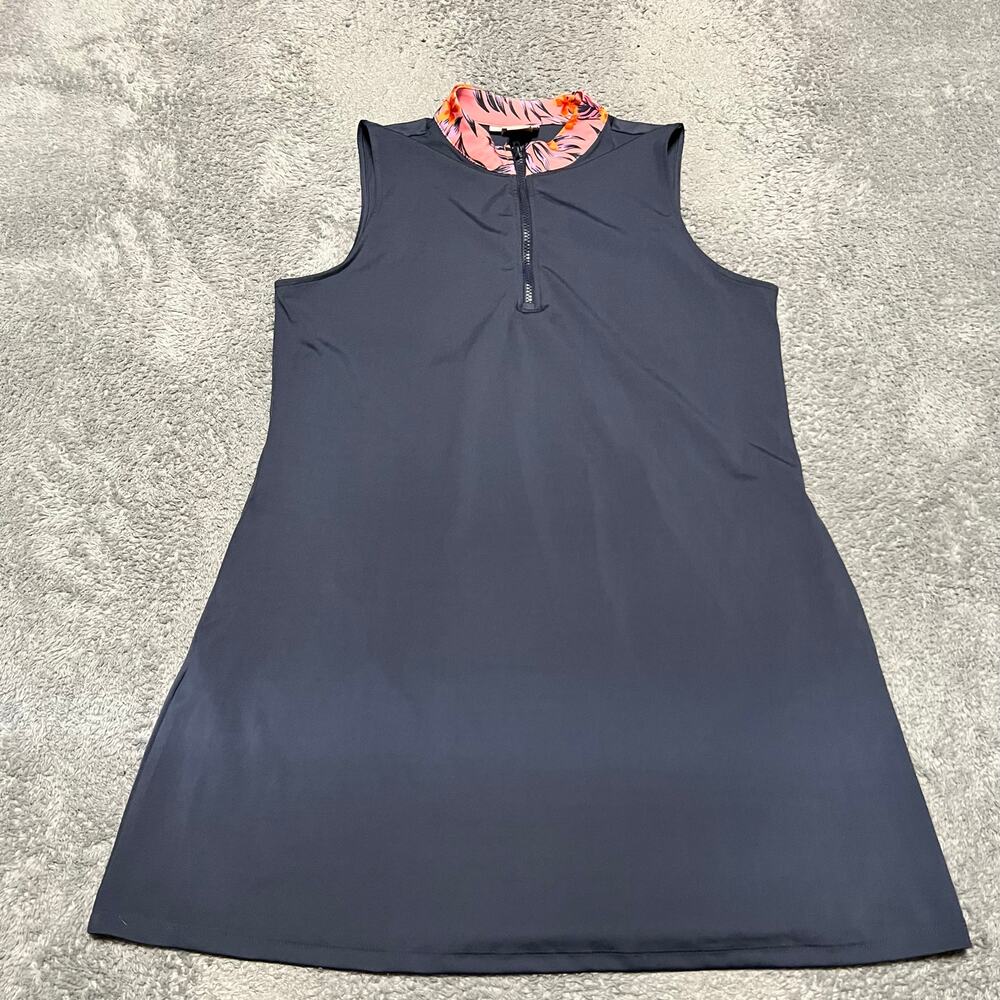Tommy Bahama Golf Dress Womens XL Sleeveless Pockets Blue Performance